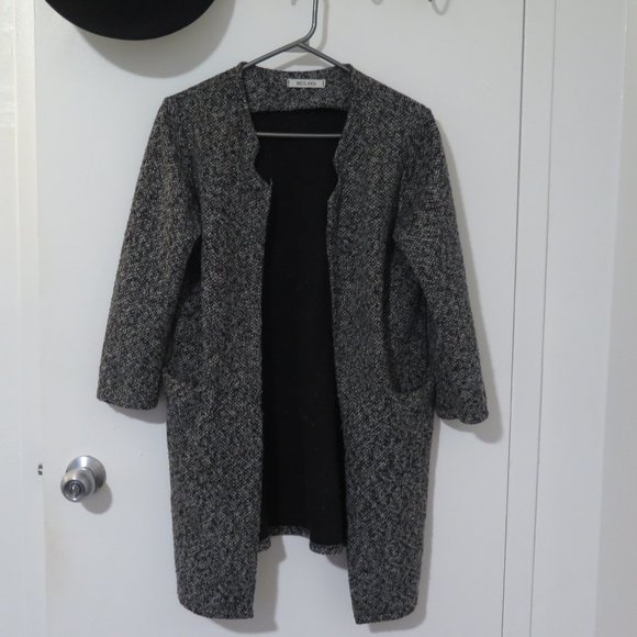 Mulaya Grey Peacoat Light Jacket - Picture 2 of 14